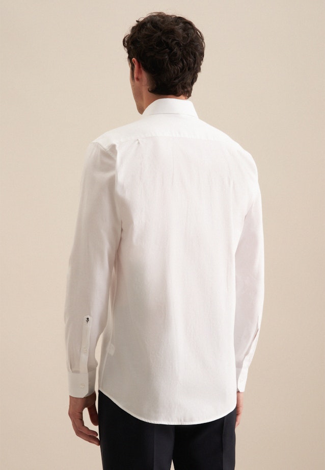 Chemise en flanelle Regular Flanelle Col Kent in Blanc |  Seidensticker Onlineshop