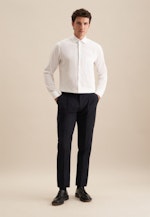 Chemise en flanelle Regular Flanelle Col Kent in Blanc |  Seidensticker Onlineshop