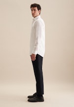 Chemise en flanelle Regular Flanelle Col Kent in Blanc |  Seidensticker Onlineshop