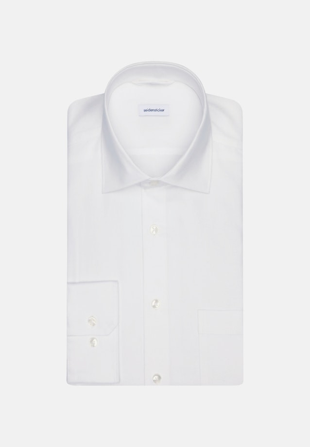 Chemise en flanelle Regular Flanelle Col Kent in Blanc |  Seidensticker Onlineshop