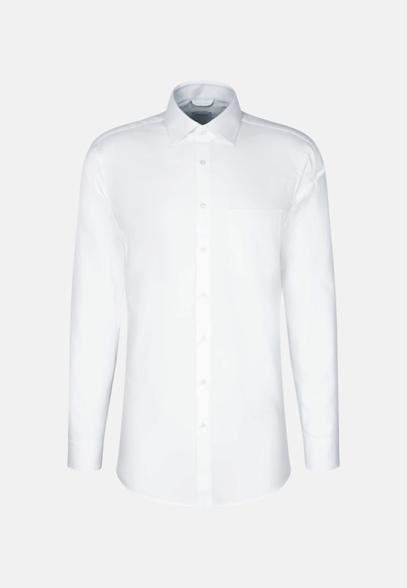 Chemise en flanelle Regular Flanelle Col Kent in Blanc |  Seidensticker Onlineshop