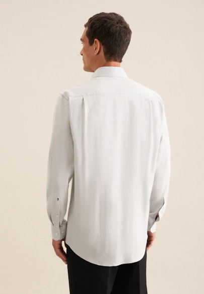 Regular Flanellhemd Streifen in Grau |  Seidensticker Onlineshop