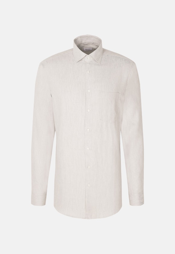 Chemise en flanelle Regular Fil à fil Col Kent in Gris |  Seidensticker Onlineshop