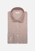 Chemise en flanelle Regular Fil à fil Col Kent in Marron |  Seidensticker Onlineshop