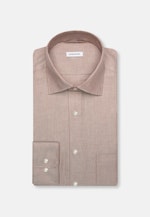 Regular Flanellhemd Streifen in Braun |  Seidensticker Onlineshop