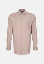 Chemise en flanelle Regular Fil à fil Col Kent in Marron |  Seidensticker Onlineshop