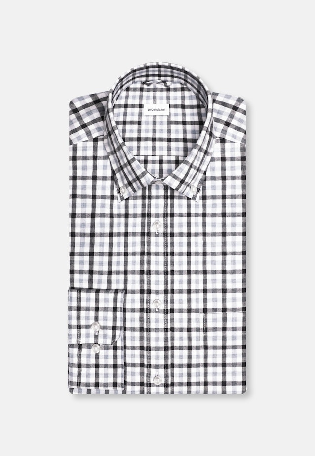 Regular Flanellhemd Karo in Dunkelblau |  Seidensticker Onlineshop