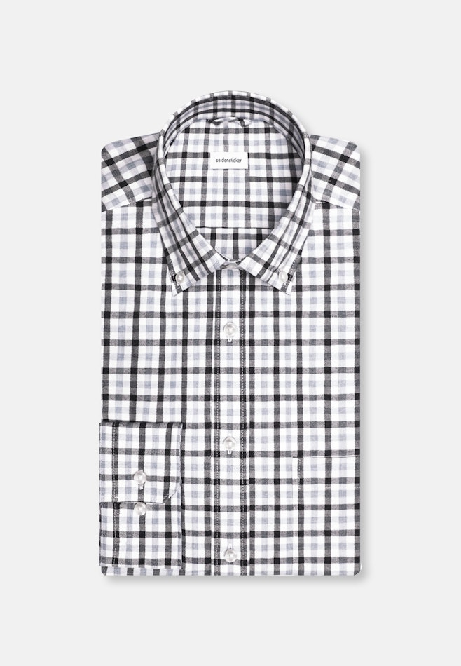 Regular Flanellhemd Karo in Dunkelblau | Seidensticker Onlineshop