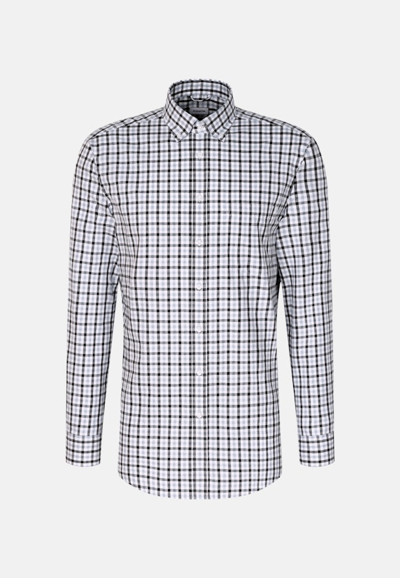 Chemise en flanelle Regular Col Boutonné in Bleu Foncé |  Seidensticker Onlineshop