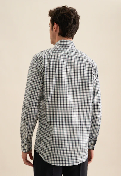 Regular Flanellhemd Karo in Grün |  Seidensticker Onlineshop