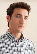 Flannel shirt in Regular with Button-Down-Collar in Green |  Seidensticker Onlineshop