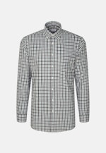 Flanellen hemd in Regular with Button-Down-Kraag in Groen |  Seidensticker Onlineshop