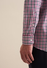 Flannel shirt in Regular with Button-Down-Collar in Pink |  Seidensticker Onlineshop