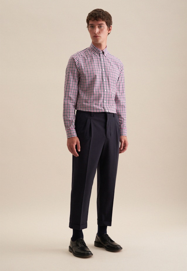 Flanell Flanellhemd in Regular mit Button-Down-Kragen in Rosa/Pink |  Seidensticker Onlineshop