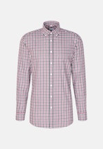 Flanellen hemd in Regular with Button-Down-Kraag in Roze/Pink |  Seidensticker Onlineshop