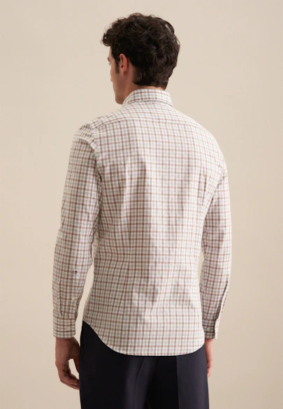 Regular Flannel shirt Check in Brown |  Seidensticker Onlineshop