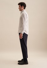 Flanellen hemd in Regular with Button-Down-Kraag in Bruin |  Seidensticker Onlineshop