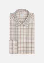 Flannel shirt in Regular with Button-Down-Collar in Brown |  Seidensticker Onlineshop