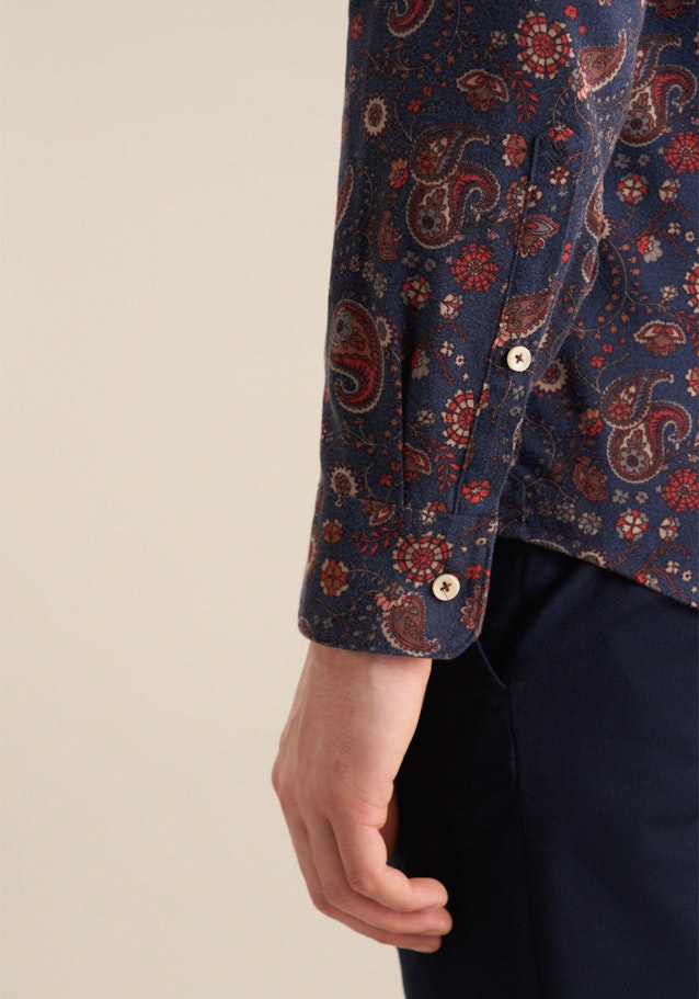 Slim Casual Shirt Print in Yellow | Seidensticker Onlineshop