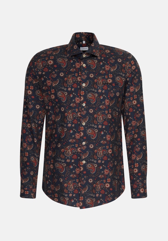 Slim Casual Shirt Print in Yellow | Seidensticker Onlineshop