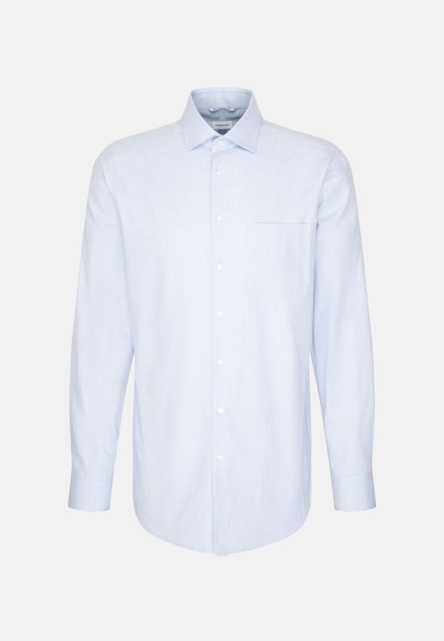 Regular Chemise en flanelle Pepita in Bleu Clair |  Seidensticker Onlineshop