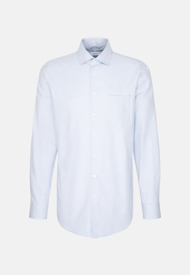 Regular Flanellhemd Pepita in Hellblau |  Seidensticker Onlineshop