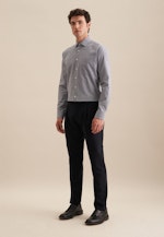 Chemise en flanelle Regular Flanelle Col Kent in Bleu Foncé |  Seidensticker Onlineshop