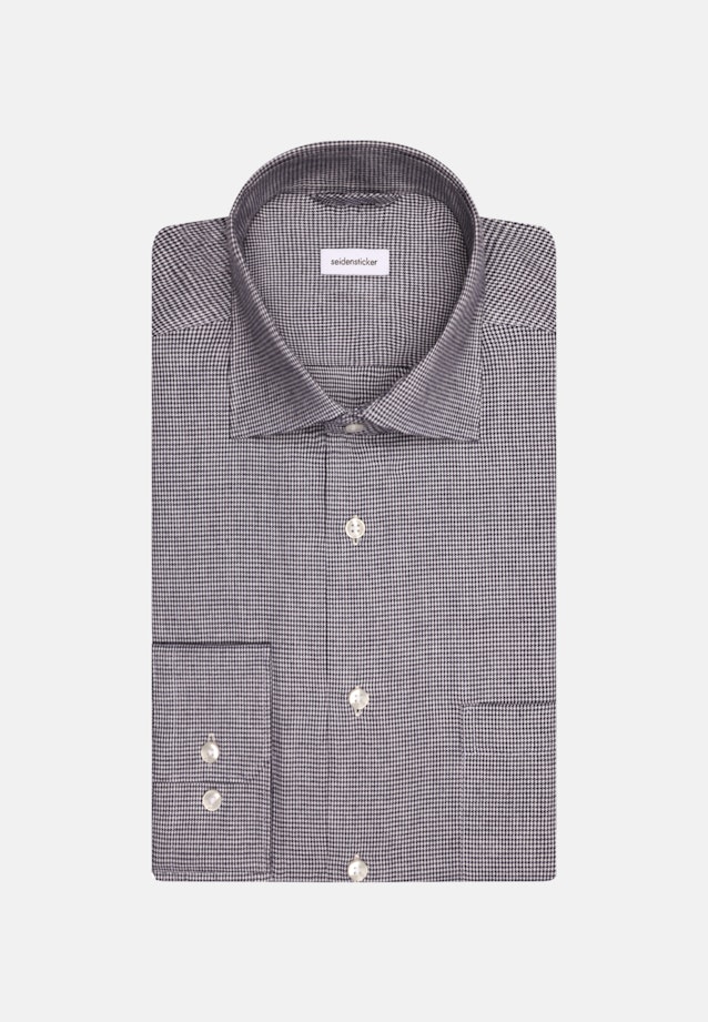 Chemise en flanelle Regular Flanelle Col Kent in Bleu Foncé |  Seidensticker Onlineshop