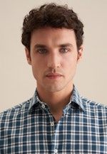 Regular Flannel shirt Check in Turquoise |  Seidensticker Onlineshop