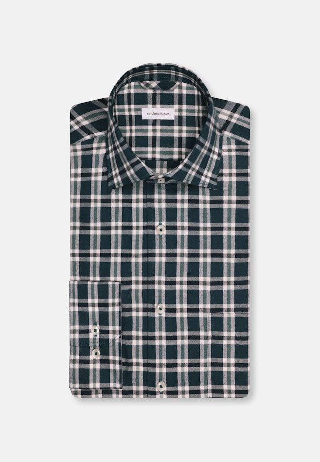 Regular Flannel shirt Check in Turquoise | Seidensticker online shop