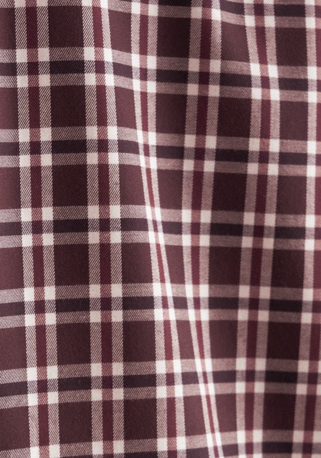 Regular Flanellhemd Karo in Lila | Seidensticker Onlineshop