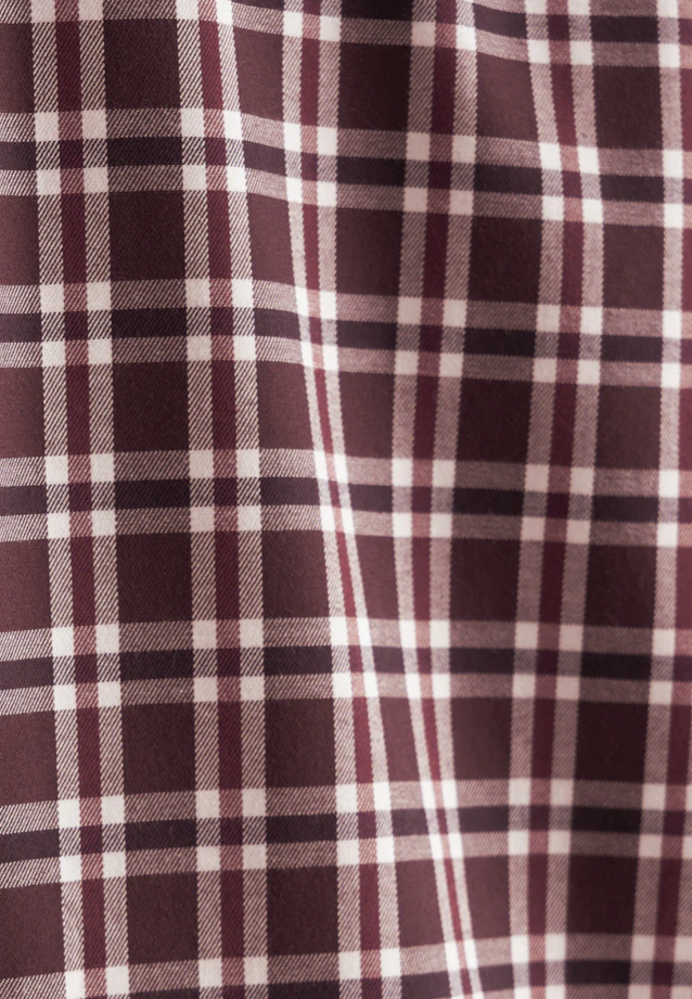 Regular Flanellhemd Karo in Lila |  Seidensticker Onlineshop