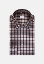 Flannel shirt in Regular with Button-Down-Collar in Purple |  Seidensticker Onlineshop