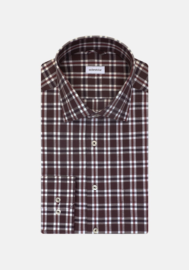 Regular Flanellhemd Karo in Lila | Seidensticker Onlineshop