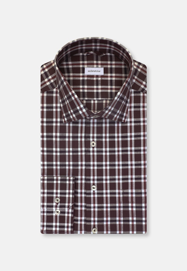 Regular Flanellhemd Karo in Lila |  Seidensticker Onlineshop