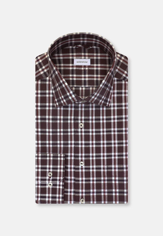 Regular Chemise en flanelle carreaux dans Lilas | Boutique en ligne Seidensticker