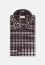 Regular Flanellhemd Karo in Lila |  Seidensticker Onlineshop