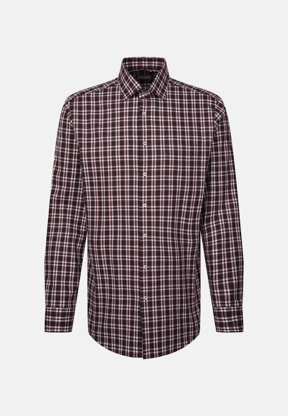 Flannel shirt in Regular with Button-Down-Collar in Purple |  Seidensticker Onlineshop