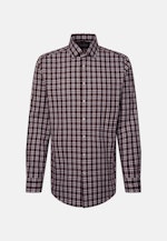 Flannel shirt in Regular with Button-Down-Collar in Purple |  Seidensticker Onlineshop