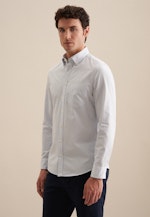 Chemise casual in Slim with Col Boutonné in Bleu Clair |  Seidensticker Onlineshop