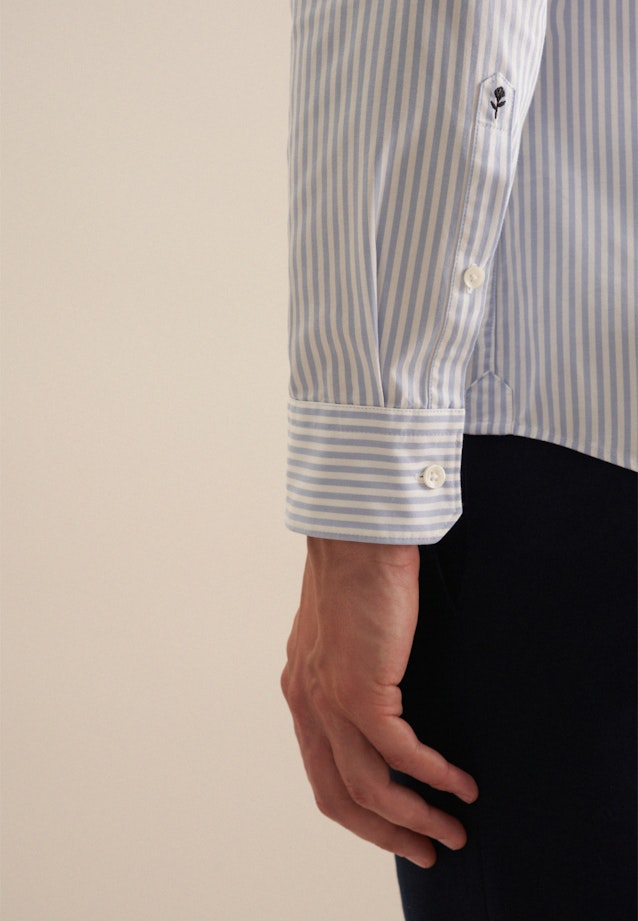 Slim Chemise décontractée rayures in Bleu Clair |  Seidensticker Onlineshop