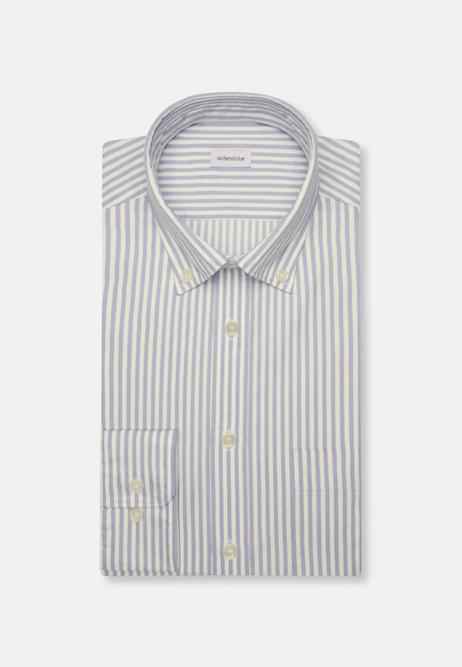 Slim Casual Hemd Streifen in Hellblau | Seidensticker Onlineshop