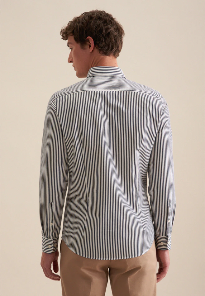 Slim Chemise décontractée rayures dans Bleu Foncé | Boutique en ligne Seidensticker