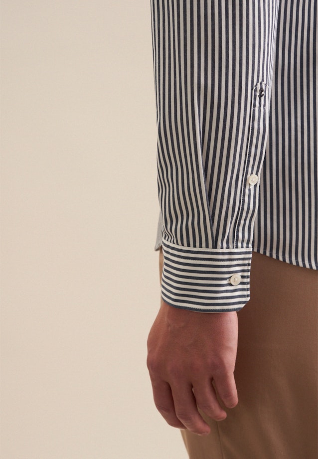 Slim Chemise décontractée rayures in Bleu Foncé |  Seidensticker Onlineshop