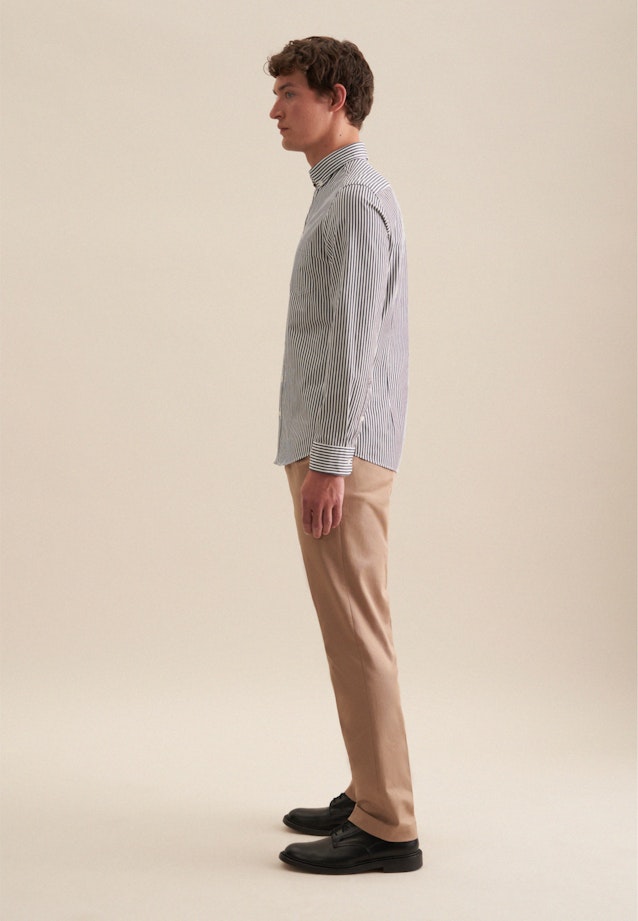 Casual overhemd in Slim with Button-Down-Kraag in Donkerblauw |  Seidensticker Onlineshop