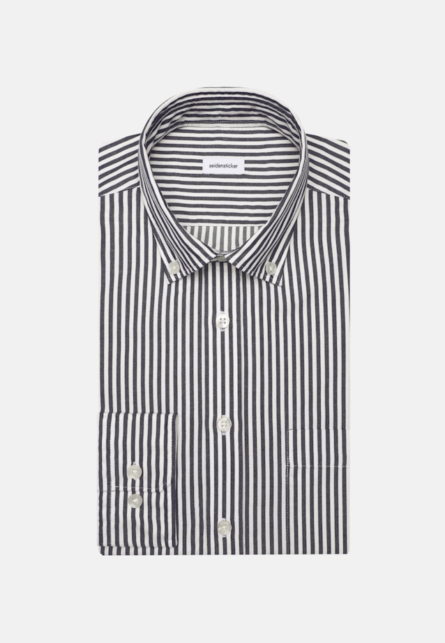 Chemise casual in Slim with Col Boutonné in Bleu Foncé |  Seidensticker Onlineshop