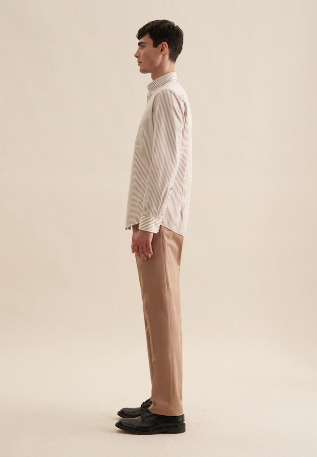 Slim Casual Hemd Streifen in Braun |  Seidensticker Onlineshop