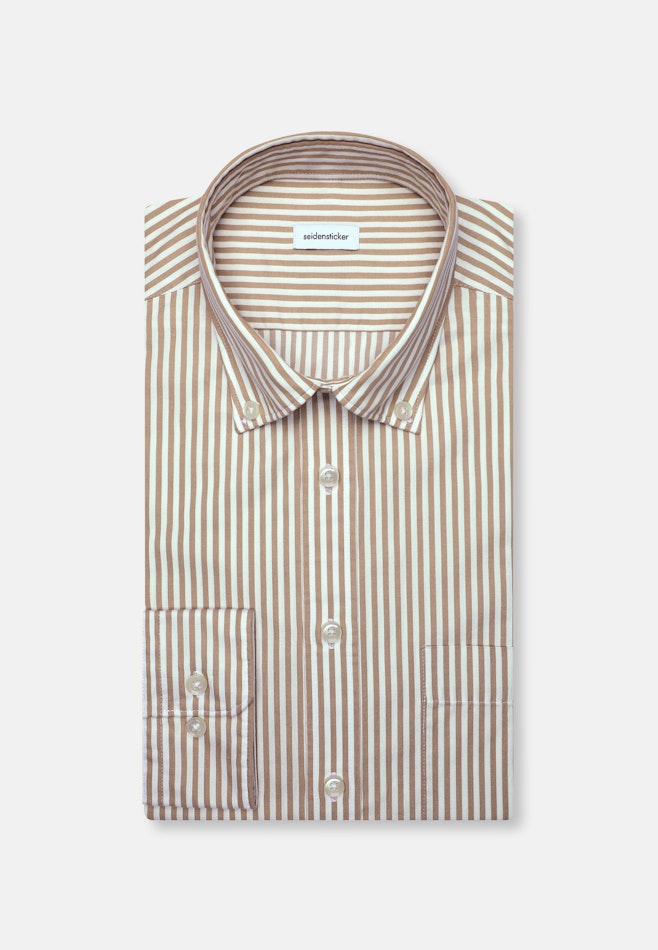Slim Chemise décontractée rayures dans Marron | Boutique en ligne Seidensticker