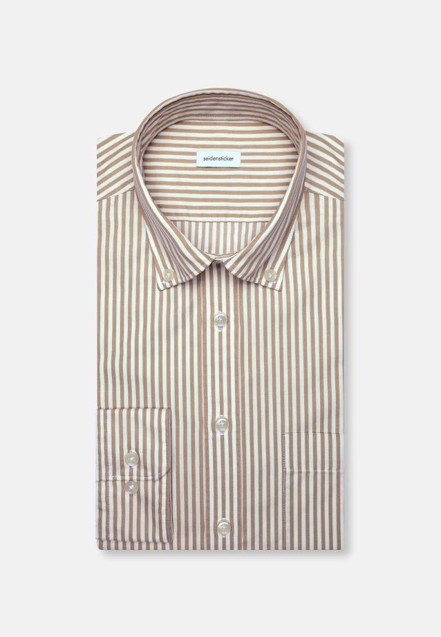 Slim Casual Hemd Streifen in Braun |  Seidensticker Onlineshop