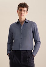 Chemise Business Regular Col Kent manches extra-longues in Bleu Foncé |  Seidensticker Onlineshop